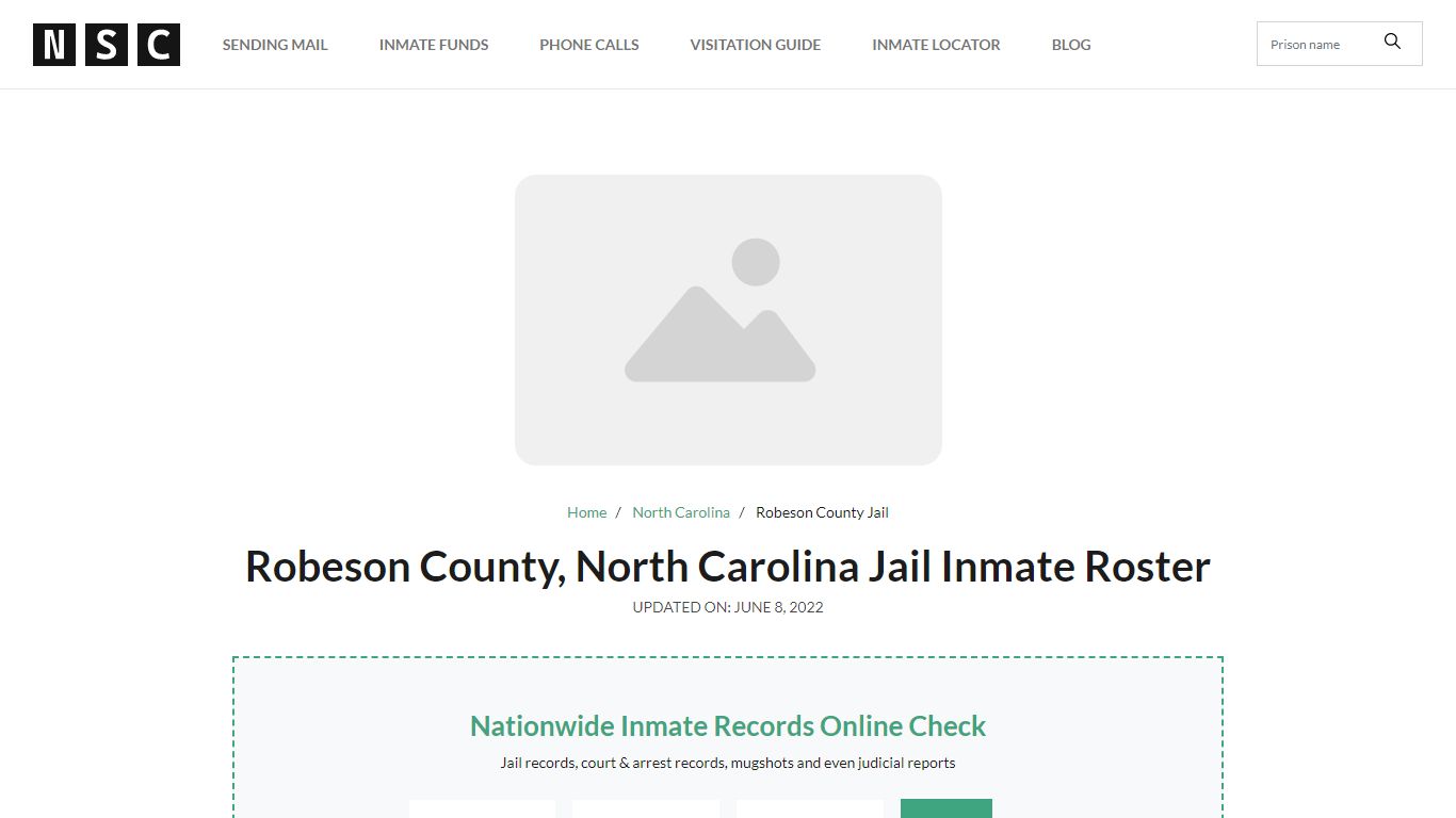 Robeson County, North Carolina Jail Inmate List